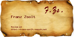 Franz Zsolt névjegykártya